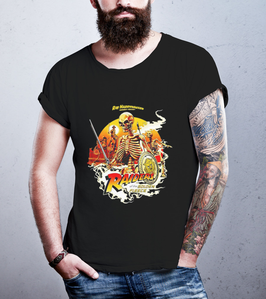 Ray Harryhausen Raiders Of The Golden Fleece Skeleton Warriors Sword Chariot Adventure T-Shirt