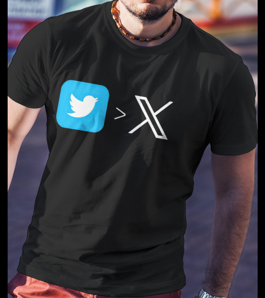 Twitter Bird Greater Than X Transition T-Shirt