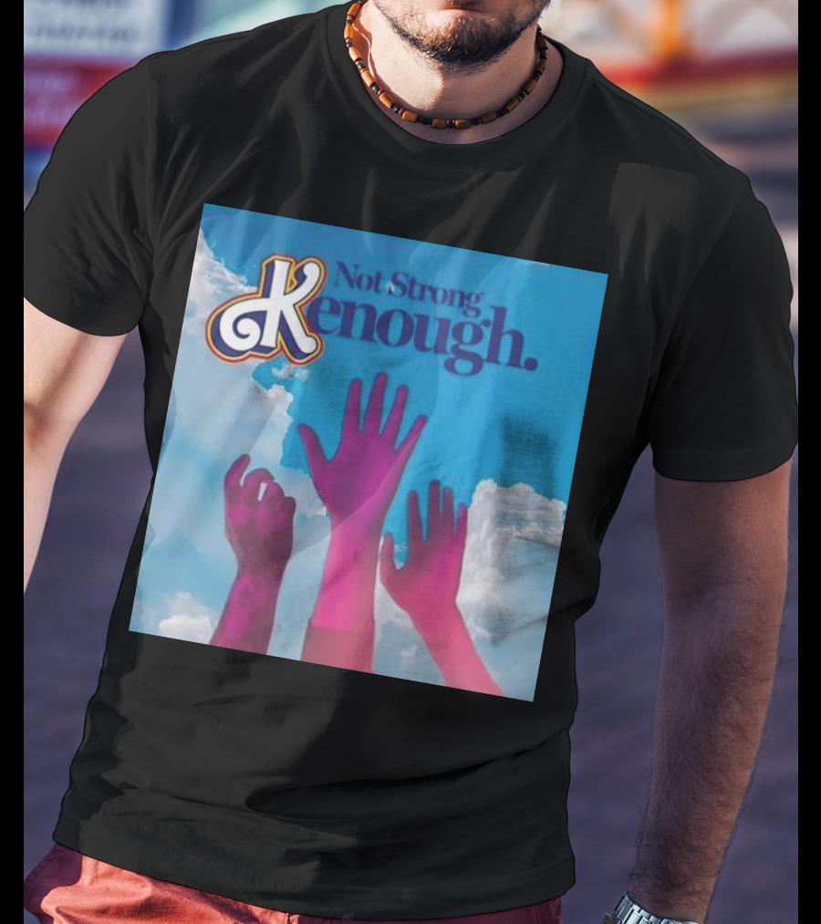 Not Strong Kenough Raising Hands Sky Clouds T-Shirt
