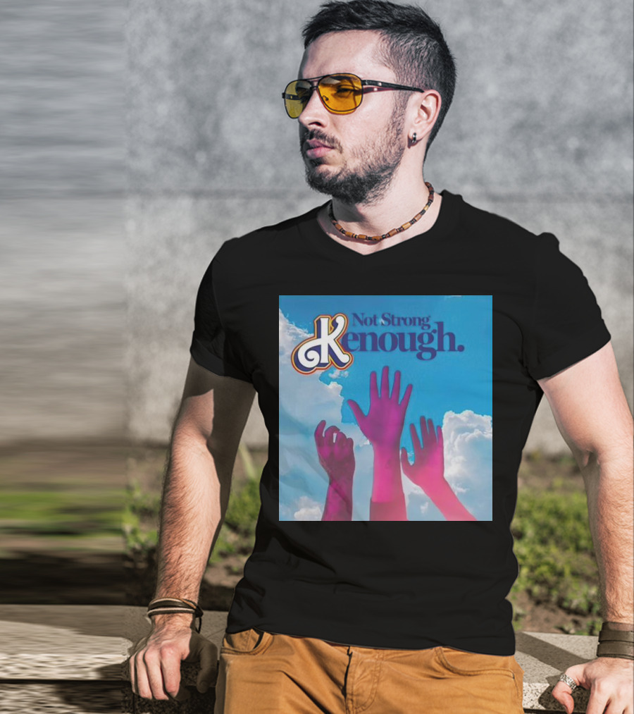 Not Strong Kenough Raising Hands Sky Clouds T-Shirt