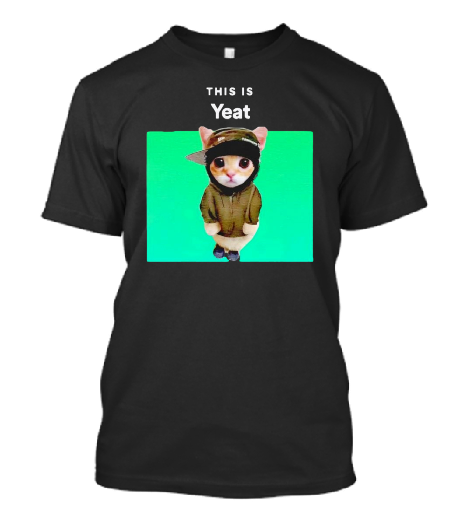 This Is Yeat Cute Cat In Hoodie And Cap T-Shirt