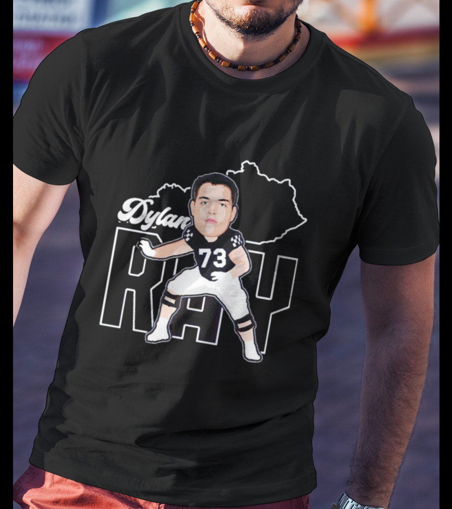 Dylan Ray 73 Kentucky Lineman Caricature T-Shirt