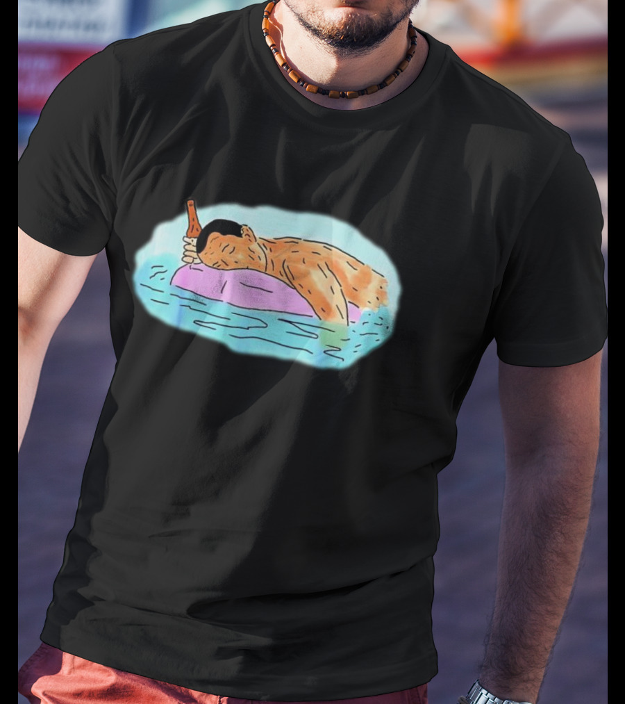 Kendall Roy Sleeping On Water With Bottle On Floatie T-Shirt