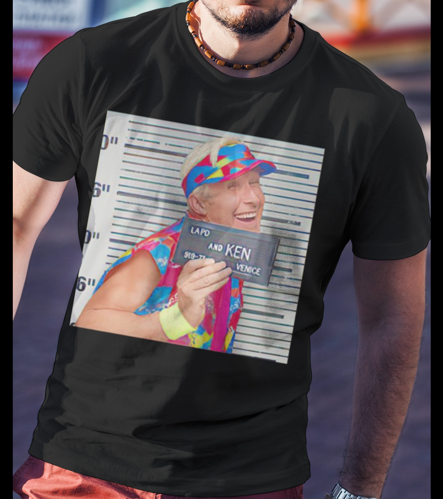 LAPD Ken Venice Mugshot Ryan Gosling Barbie T-Shirt