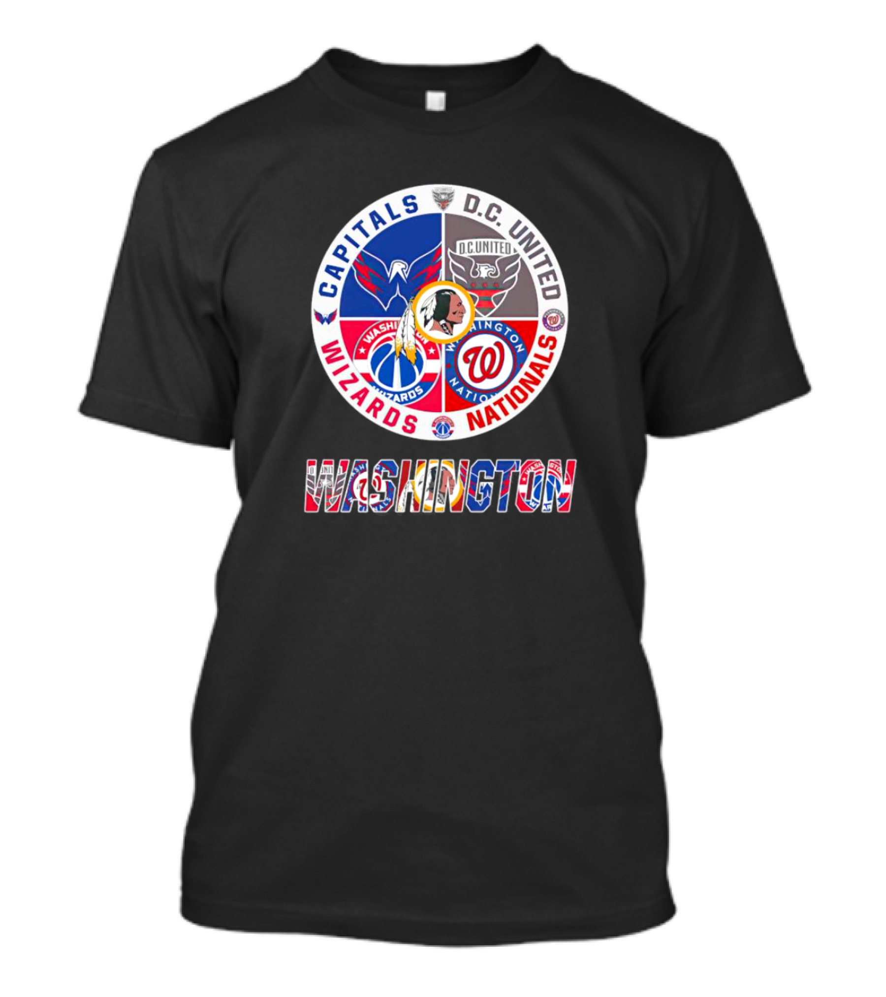 Washington Capitals Wizards DC United Nationals Sports Team T-Shirt