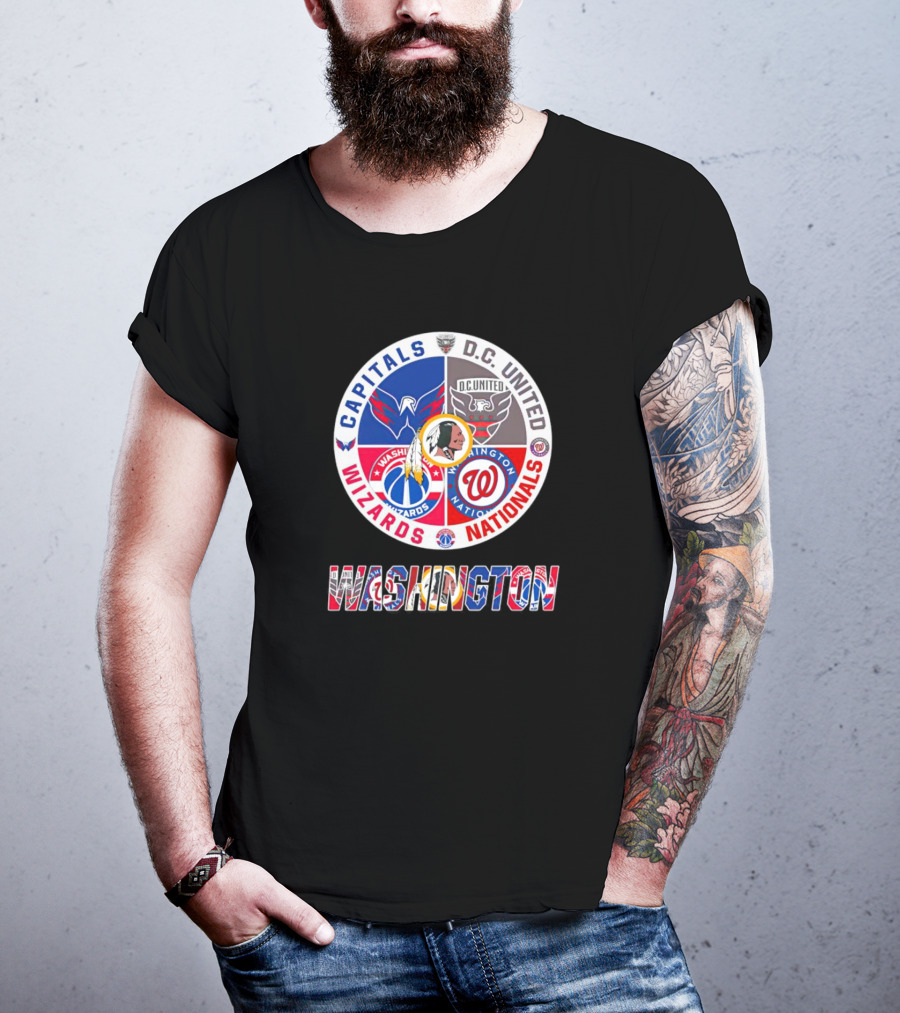 Washington Capitals Wizards DC United Nationals Sports Team T-Shirt