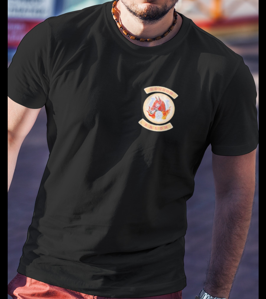 Kendom Saloon Vintage Fire Helmet Emblem T-Shirt