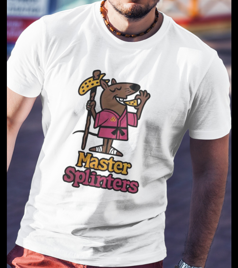 Master Splinters Pizza Slice Lover Ninja Rat T-Shirt