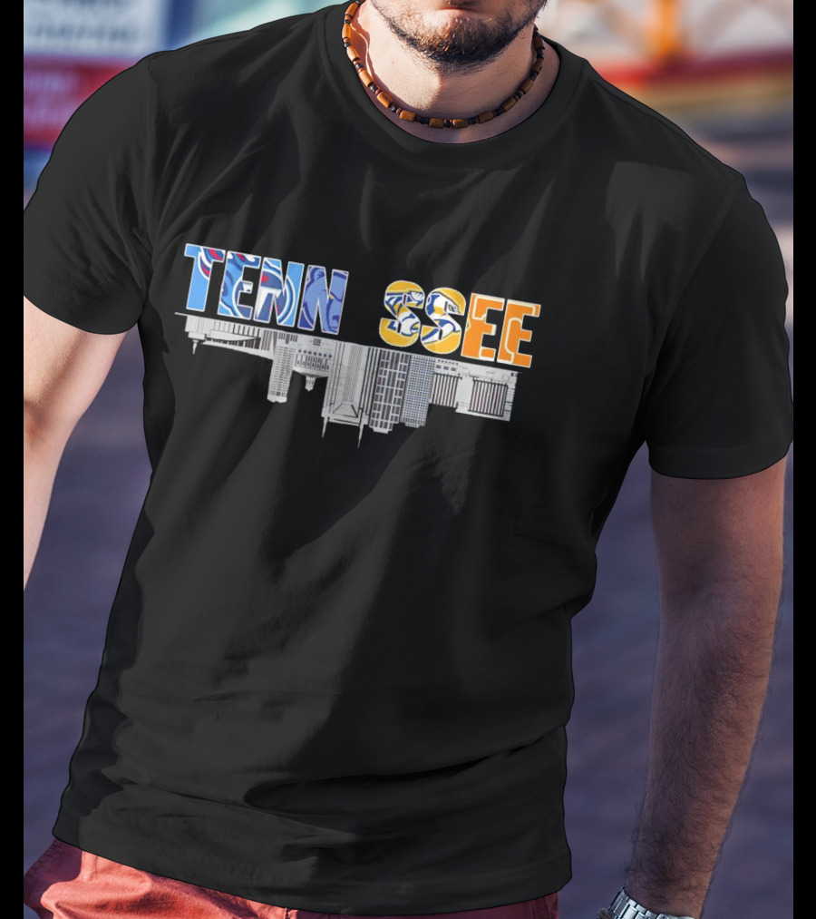 Tennessee Upside City With Team Colors And Skyline T-Shirt