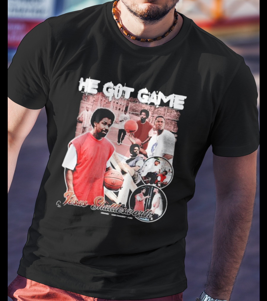 He Got Game Jesus Shuttlesworth Urban Basketball Scene 1998 T-Shirt
