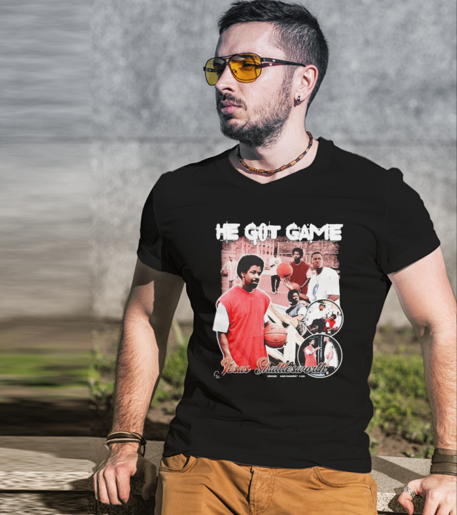 He Got Game Jesus Shuttlesworth Urban Basketball Scene 1998 T-Shirt