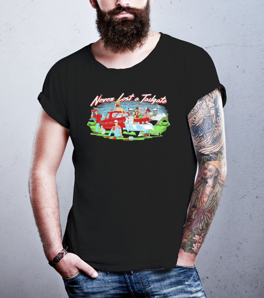 Never Lost A Tailgate Columbia Classic Truck And Party Scene T-Shirt