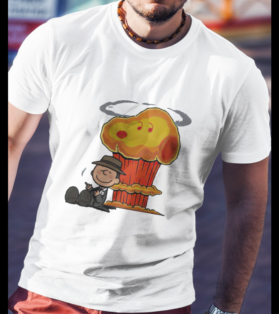Oppeanutheimer Snoopy Explosion With Charlie Brown Smoking T-Shirt