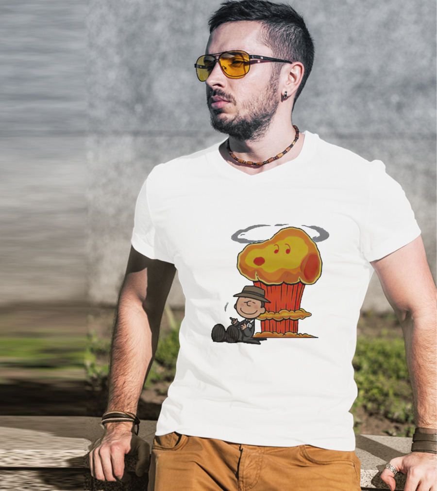 Oppeanutheimer Snoopy Explosion With Charlie Brown Smoking T-Shirt