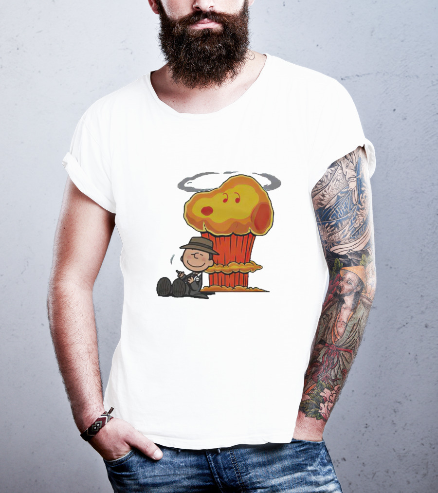 Oppeanutheimer Snoopy Explosion With Charlie Brown Smoking T-Shirt