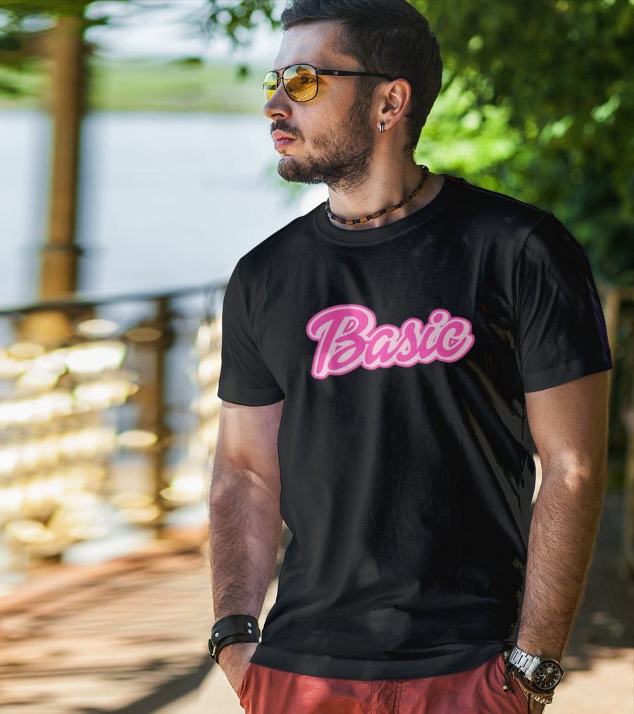 Basic Barbie Pink Script T-Shirt
