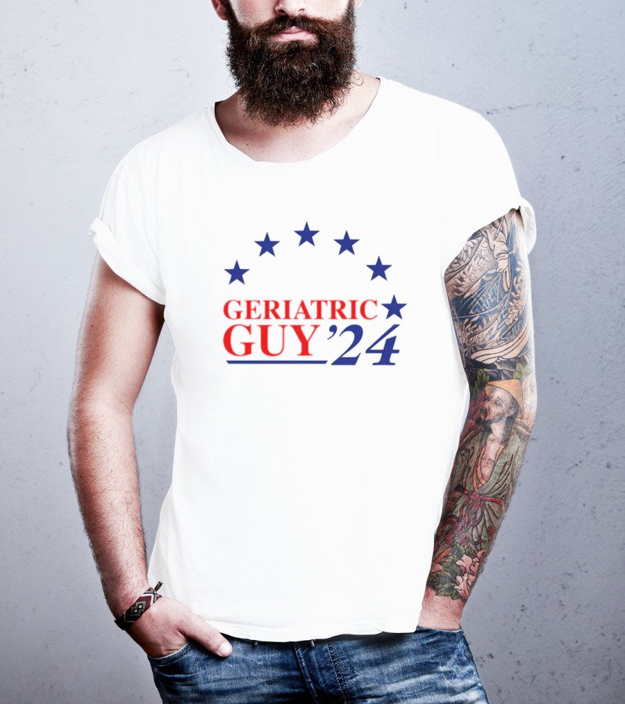 Geriatric Guy ’24 Stars And Stripes Political Campaign T-Shirt
