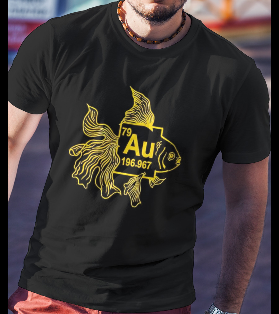 Gold Fish Element Au 79 Chemistry Science T-Shirt