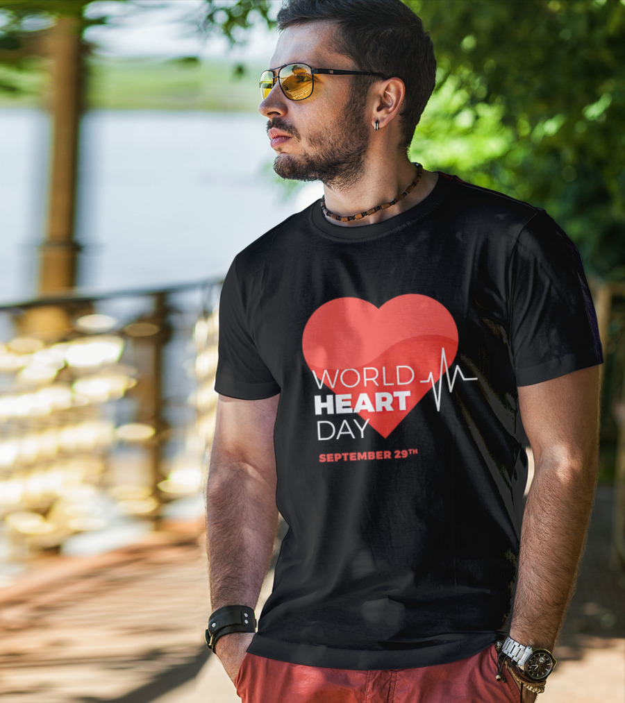 World Heart Day September 29th Heartbeat T-Shirt