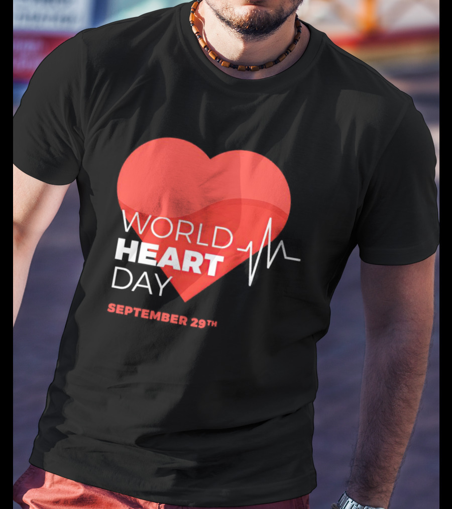 World Heart Day September 29th Heartbeat T-Shirt