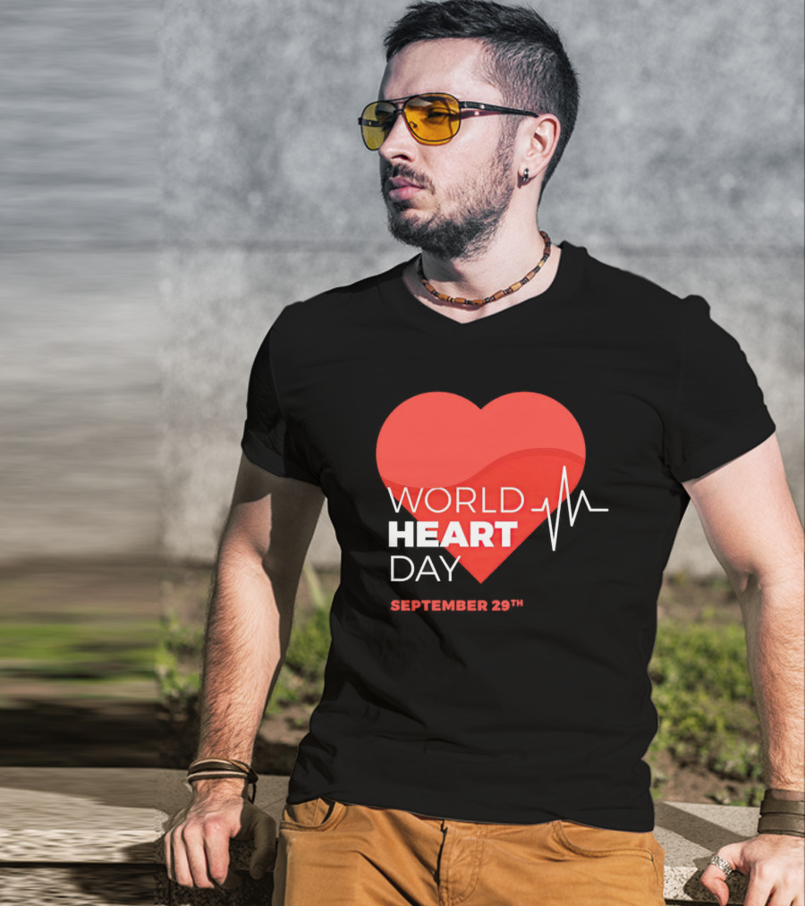 World Heart Day September 29th Heartbeat T-Shirt