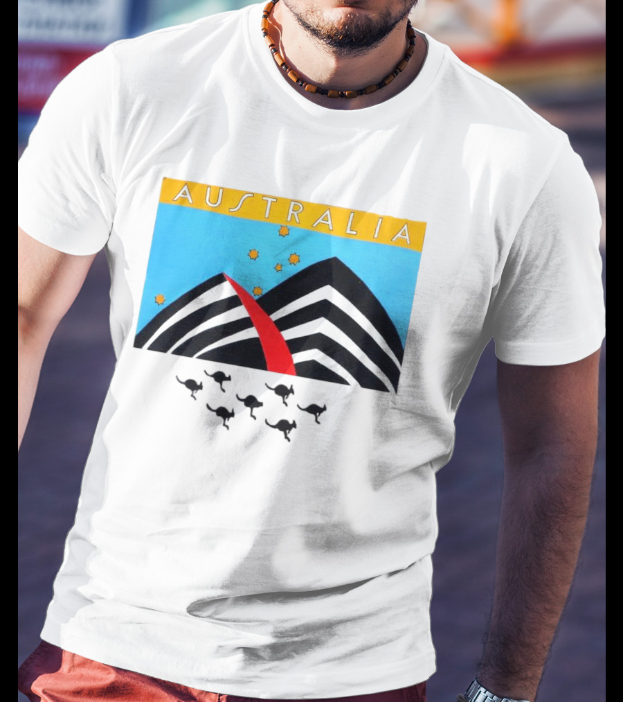 Australia Sydney Opera House Kangaroo Vintage T-Shirt