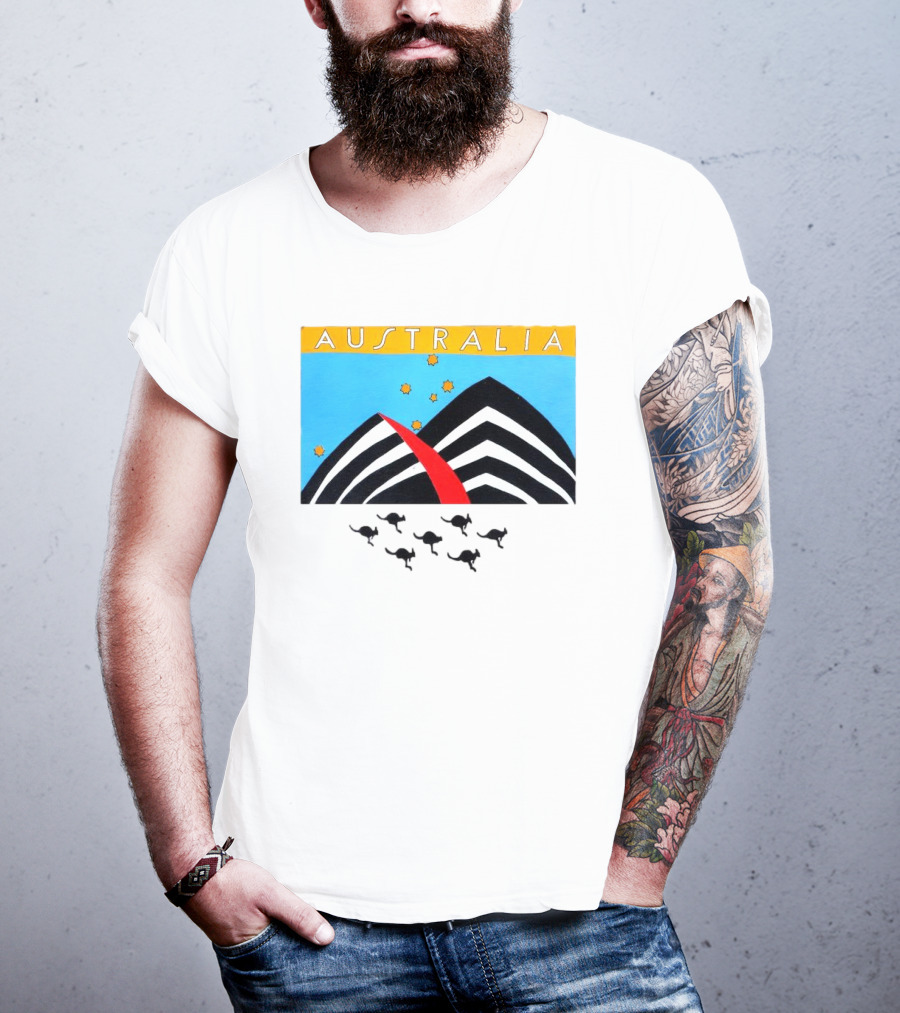 Australia Sydney Opera House Kangaroo Vintage T-Shirt