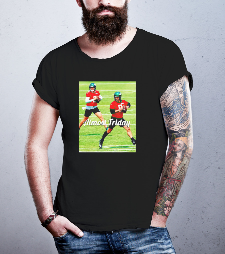 Almost Friday Quarterbacks Zach Wilson Aaron Rodgers New York Jets T-Shirt