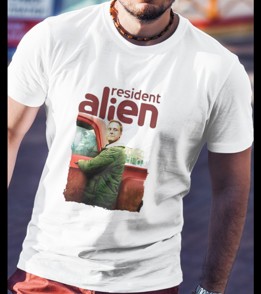 Resident Alien Christmas Truck Scene T-Shirt