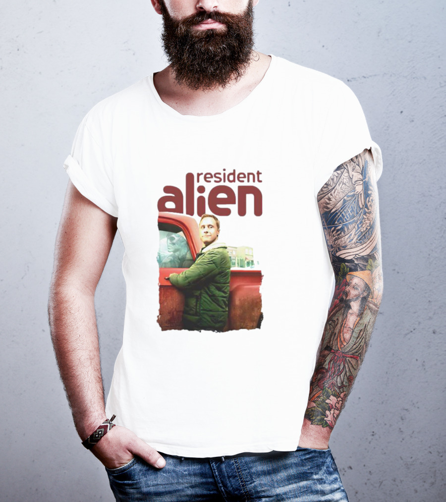Resident Alien Christmas Truck Scene T-Shirt