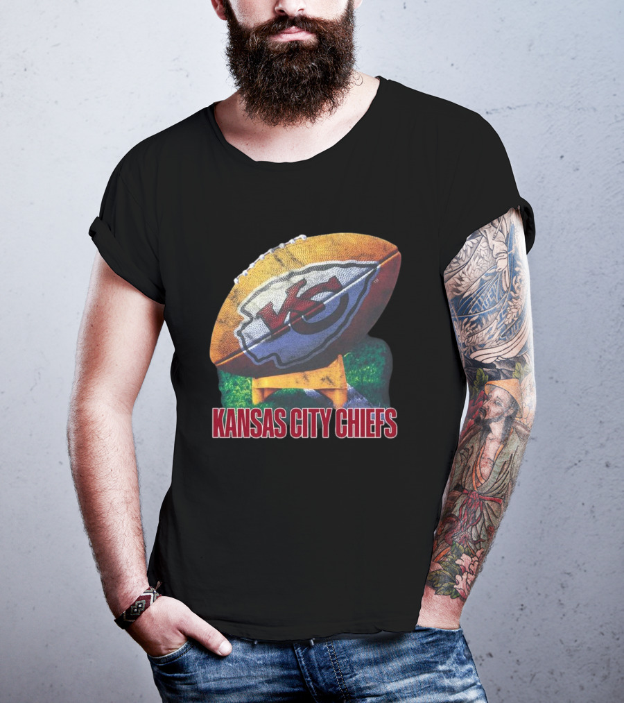 Kansas City Chiefs Vintage Rugby Ball T-Shirt