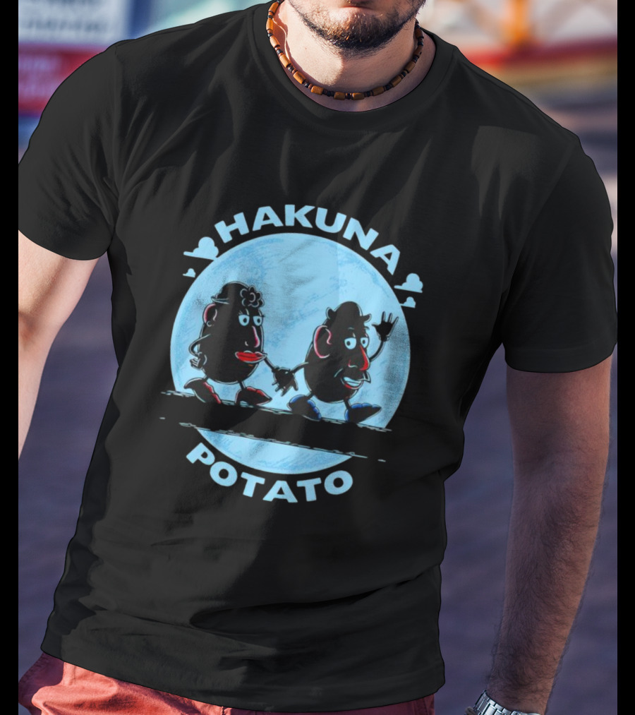 Hakuna Potato Walking Pastel Moon T-Shirt