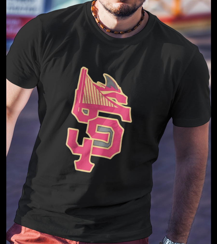 San Francisco 49ers Giants Sharks Warriors Golden Gate Bridge T-Shirt