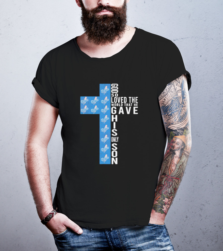 Dodgers Cross God So Loved The World That He Gave His Only Son T-Shirt