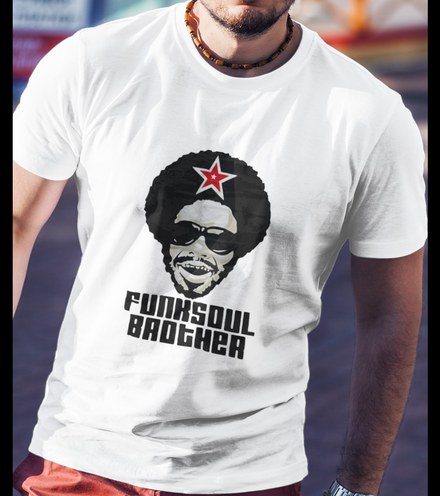 Funk Soul Brother Afro Star Retro Vintage T-Shirt