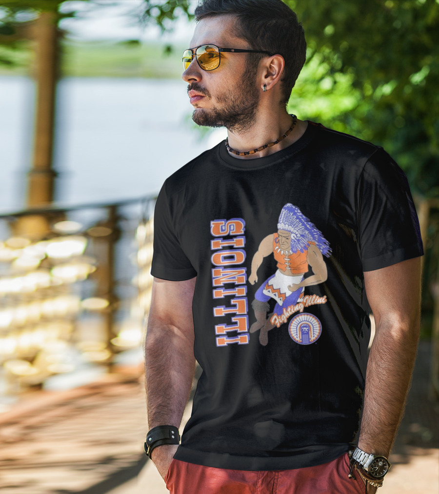 Illinois Fighting Illini Vintage Chief T-Shirt