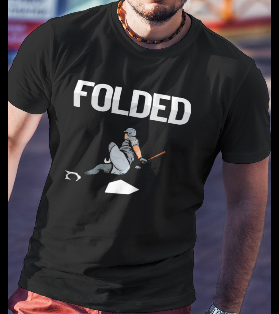Kingofjuco Folded Baseball Slide T-Shirt