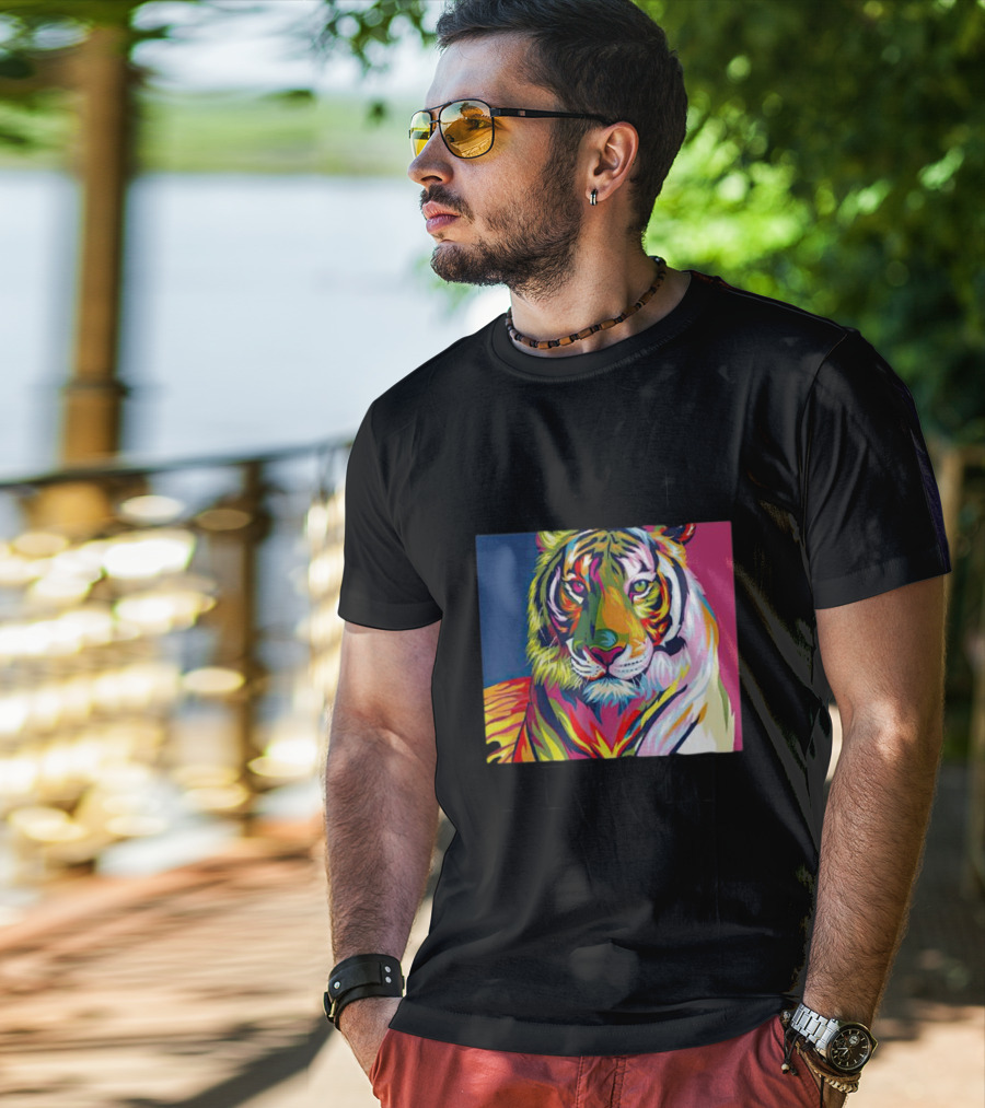 Dareto Be Bold Colorful Tiger T-Shirt