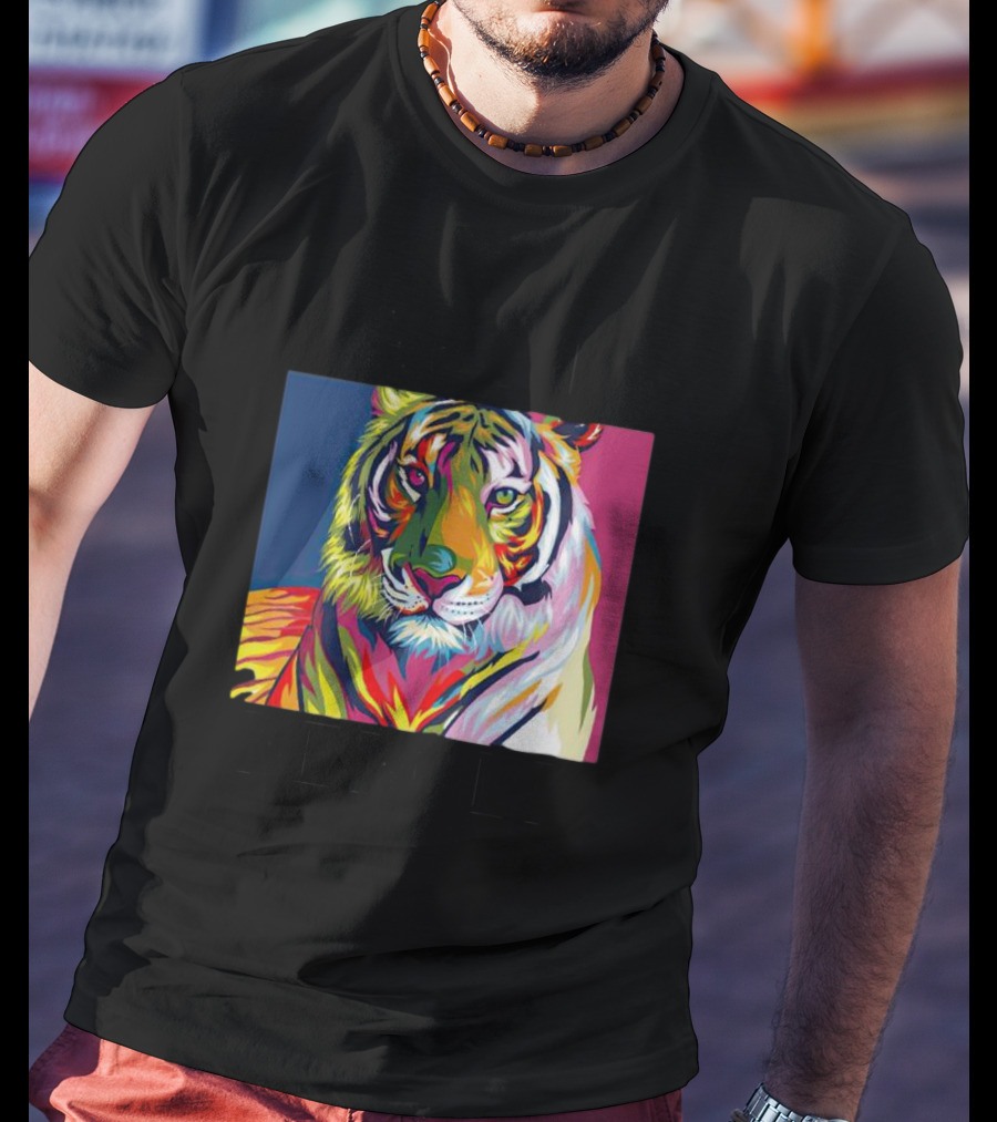 Dareto Be Bold Colorful Tiger T-Shirt
