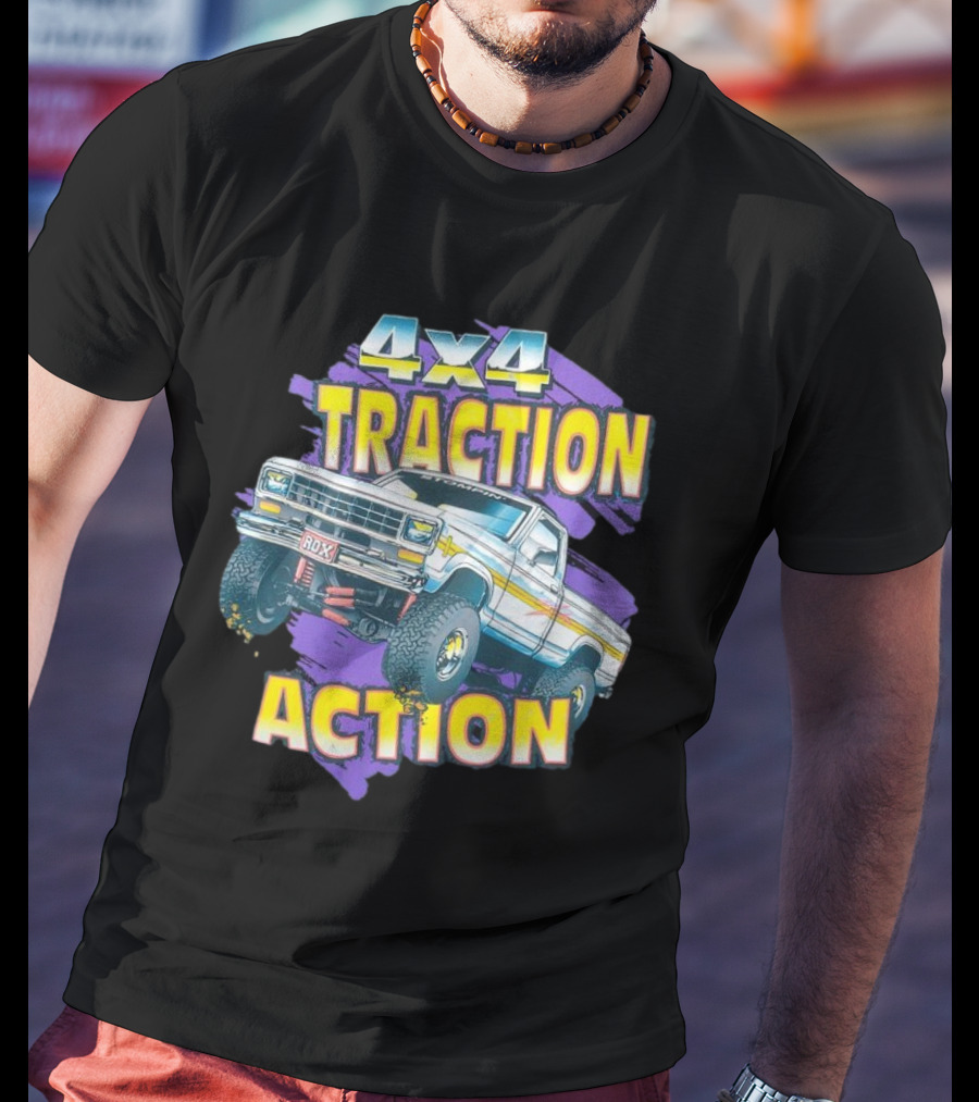 4x4 Traction Action Vintage Truck ROXX T-Shirt