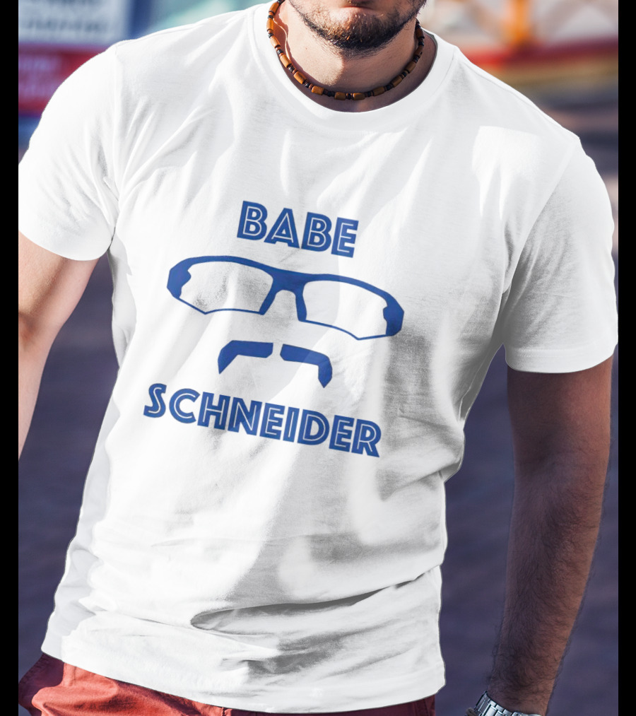 Babe Schneider Glasses Mustache Face T-Shirt
