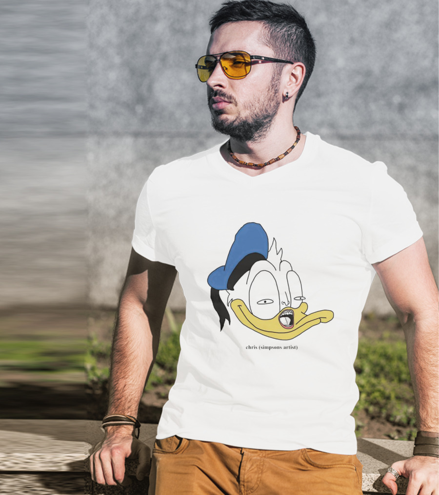 Donna Duck Chris Simpsons Artist Character Blue Hat T-Shirt