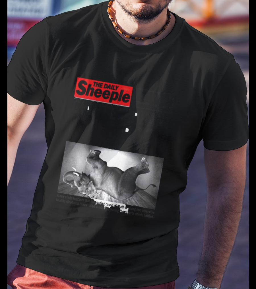 The Daily Sheeple Giant Elephant In The Room Dies Of Sudden Elephant Death Syndrome Free Insect Burger T-Shirt