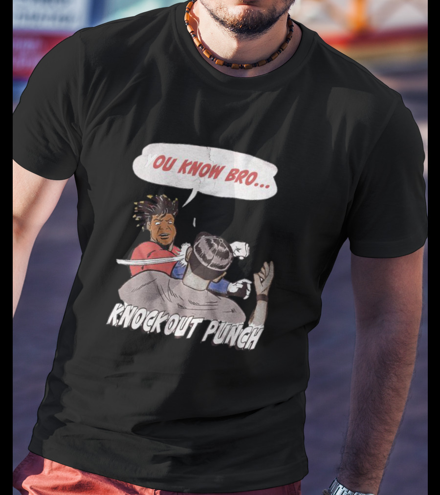 You Know Bro Knockout Punch Comic Style Fight Scene T-Shirt