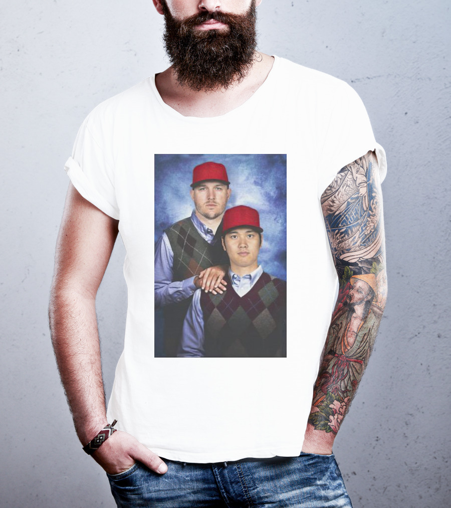 Los Angeles Angels Shohei Ohtani And Mike Trout Baseball Step Brothers Movie T-Shirt
