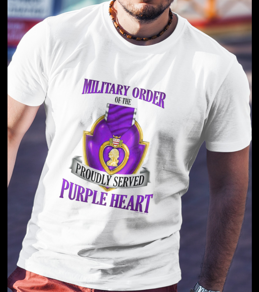 Military Order Of The Proudly Served Purple Heart Honor Emblem T-Shirt