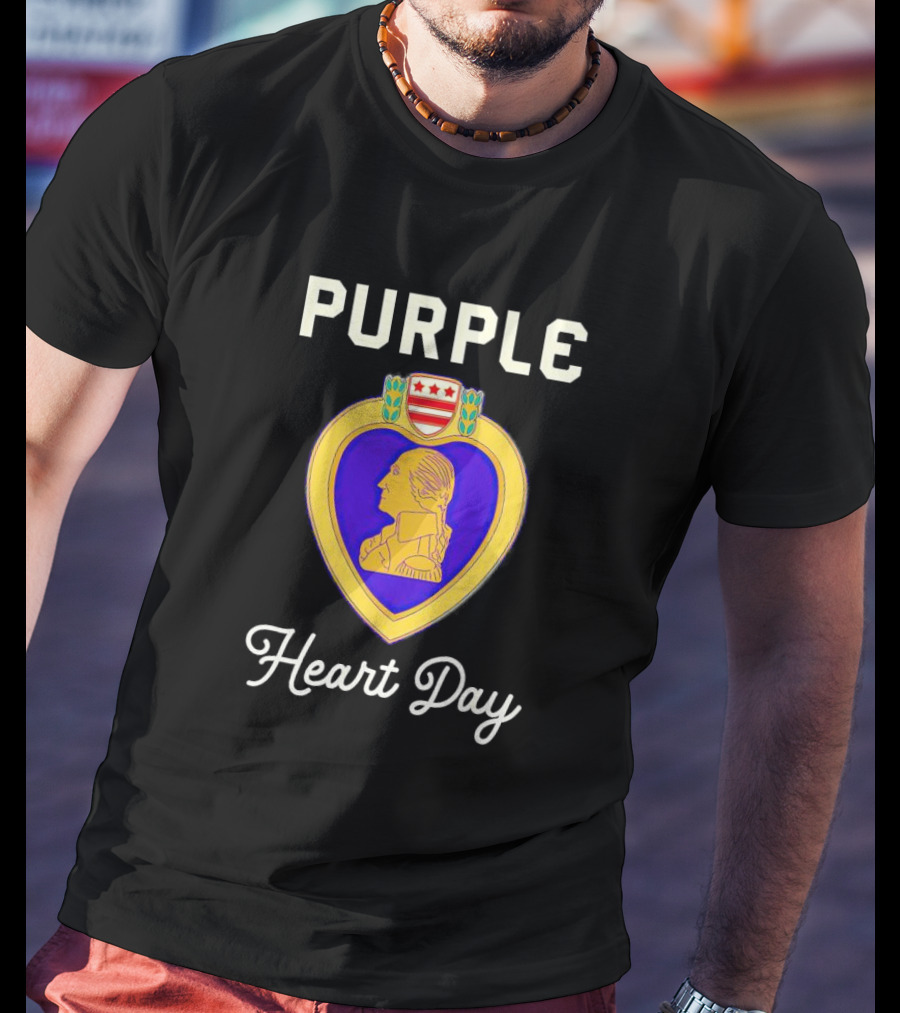 Purple Heart Day Military Medal Emblem T-Shirt