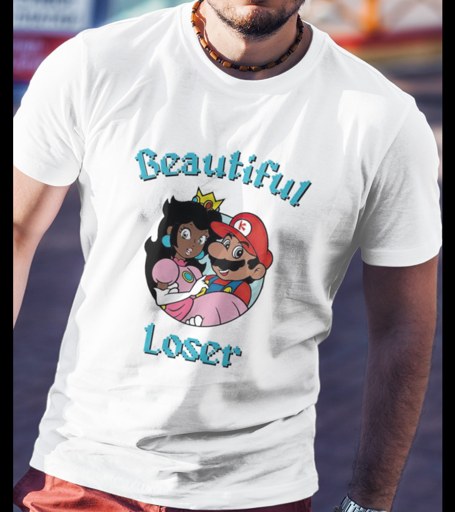 Beautiful Loser Super Smash Bros Parody Princess And Plumber T-Shirt