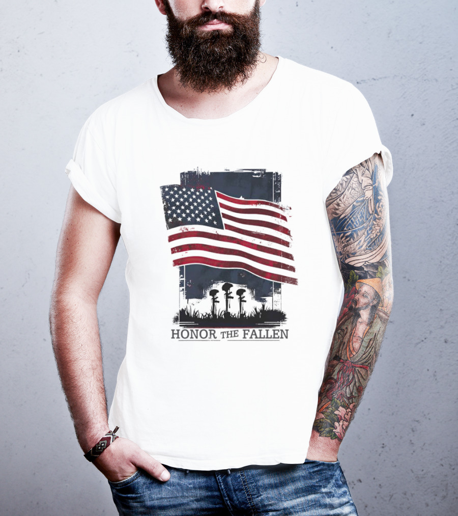 Honor The Fallen American Flag Memorial T-Shirt