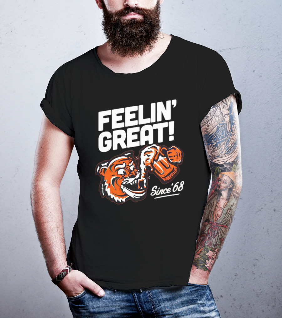 Feelin’ Great Tiger Drinking Since ’68 T-Shirt